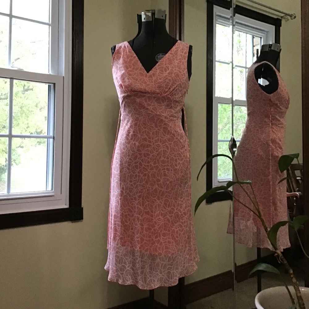 Peach Chiffon Dress by Connected Apparel/6